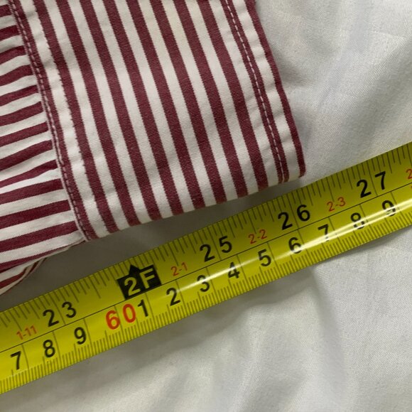 Tommy Hilfiger Red and White Striped Long Sleeve Mens Shirt - Picture 15 of 15